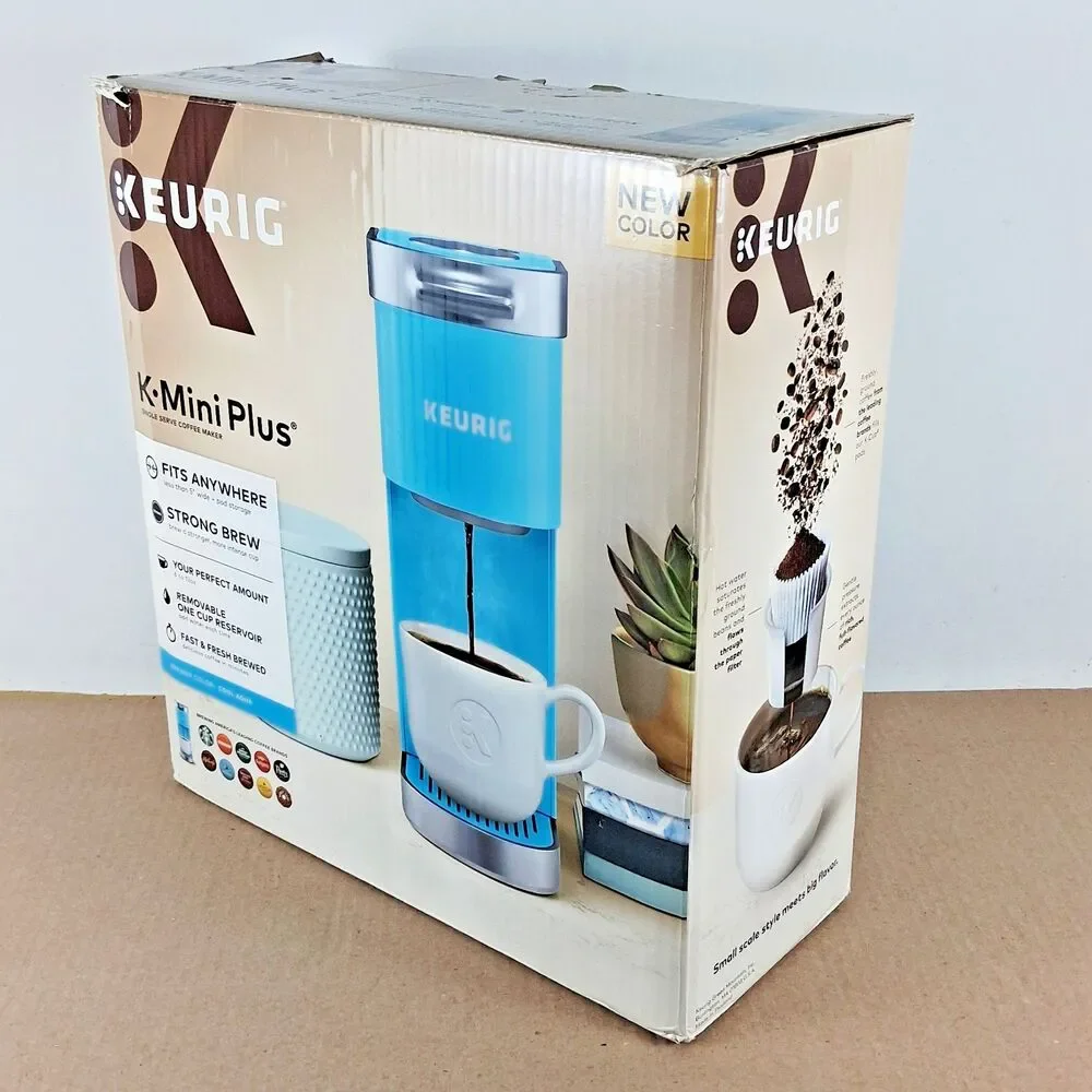 Keurig K-Mini Plus Single Serve K-Cup Pod Coffee Maker, Cool Aqua